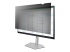 Startech 23.6-inch 16:9 Computer Monitor Privacy Filter, Anti-Glare Privacy Screen with 51% Blue Light Reduction, Black-out Monitor Screen Protector w/+/- 30 deg. Viewing Angle, Matte and Glossy Sides (23669-PRIVACY-SCREEN) - Høyre vinkel
