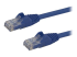 StarTech.com 100ft CAT6 Ethernet Cable, 10 Gigabit Snagless RJ45 650MHz 100W PoE Patch Cord, CAT 6 10GbE UTP Network Cable w/Strain Relief, Blue, Fluke Tested/Wiring is UL Certified/TIA - Høyre vinkel