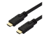 Startech 10m(30ft) HDMI 2.0 Cable, 4K 60Hz Active HDMI Cable, CL2 Rated for In Wall Installation, Long Durable High Speed Ultra-HD HDMI Cable, HDR 10, 18Gbps, Male to Male Cord, Black - Høyre vinkel